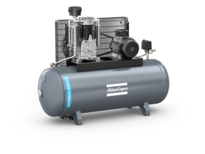 Atlas Copco AC 55 - 11 G 270 YD Kolbenkompressor, Automan, Keilriemen- antrieb, 400V/3Ph/50Hz, ölgeschmiert, luftgekühlt, stationär, auf Behälter  270 ltr.