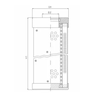Filtrec DHD300H10B Hydraulikfilterelement (Druckfilter)