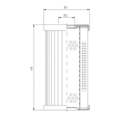 Filtrec DMD034E10B Hydraulikfilterelement (Druckfilter)