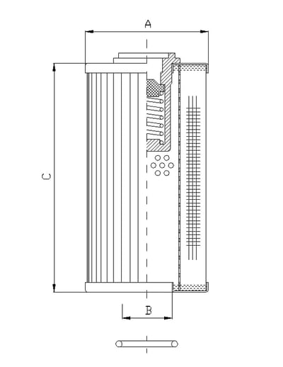 Filtrec RLR330E10B Hydraulikfilterelement (Rücklauffilter)