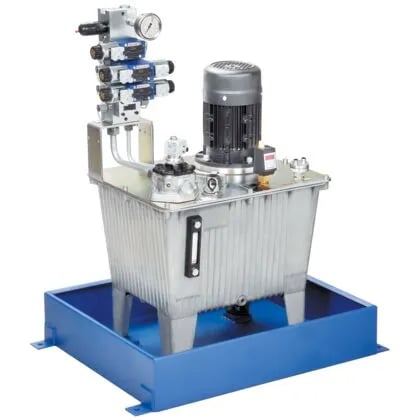 Hydraulikaggregat mit Tank, Motor und Pumpe