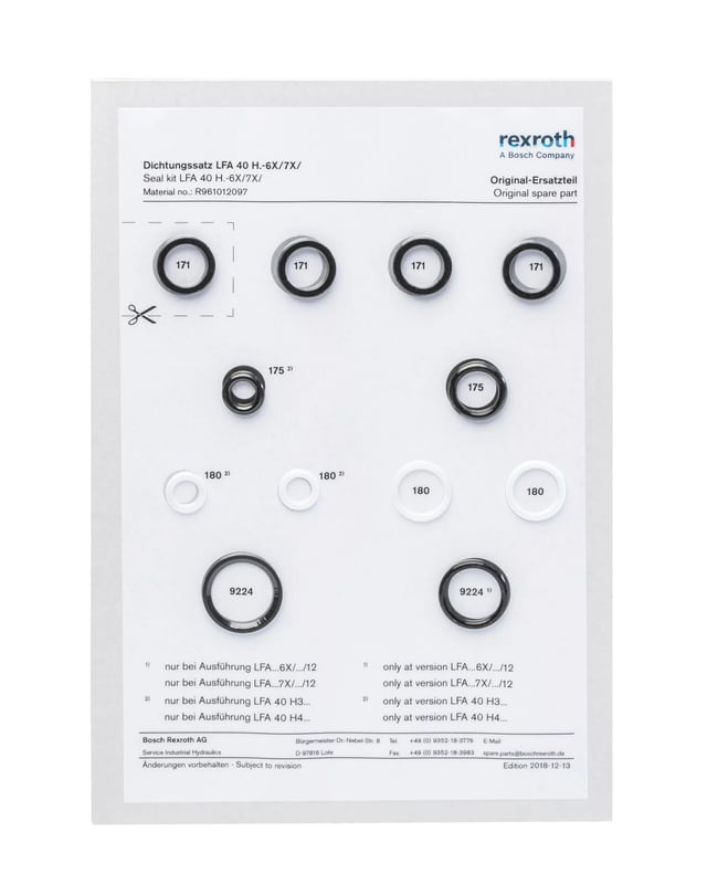 Hydraulik-Dichtungssatz und Ersatzteile