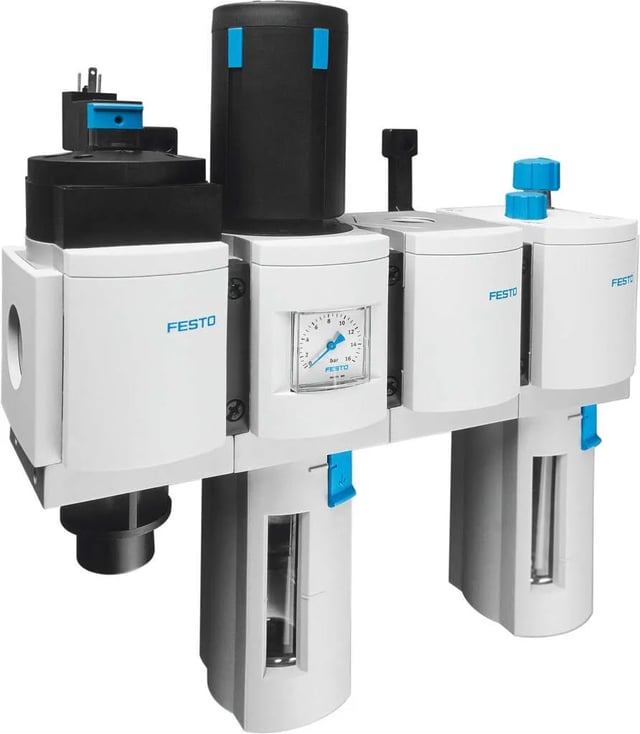 Wartungseinheit mit Filterregler und Manometer