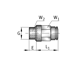 Thumbnail Technische Zeichnung 1 von Schaeffler ARCALUB-X.TUBEFIT-G1/8-SAT186G
