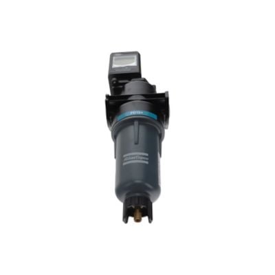 Atlas Copco 8102372353 PD15+ hocheffizienter Koaleszenzfilter, der feste Partikel, flüssiges Wasser und Ölaerosol entfernt. Ausgestattet mit eingebautem inPASS-Bypass.