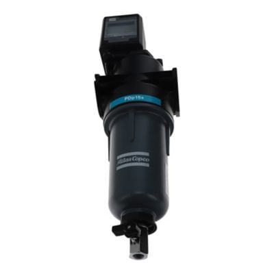 Atlas Copco 8102372653 PDp 15+ hocheffizienter Koaleszenzfilter für optimale Trockenstaubfiltration, für allgemeine Anwendungen mit eingebautem inPASS-Bypass.