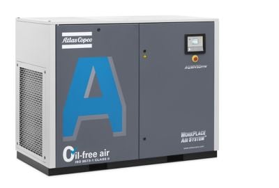 Atlas Copco 8153300390 Schraubenkompressor, drehzahlgeregelt, 400V/50Hz, wassereingespritzt, wassergekühlt, Kältetrockner integriert - Bild 2