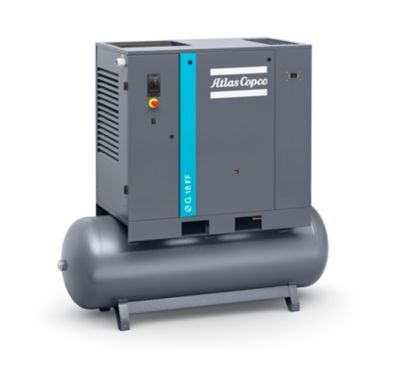 Atlas Copco 8153335568 Schraubenkompressor, 400 V / 50 Hz, öleingespritzt, luftgekühlt, Kältetrockner integriert, auf Behälter - Bild 3