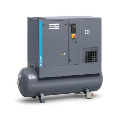 Atlas Copco 8152103685 G5 FF professioneller Schraubenkompressor mit Öleinspritzung 5,5 kW auf Behälter mit eingebautem Trockner - 10 bar - Bild 1