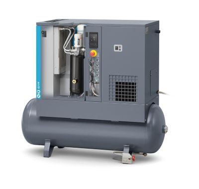 Atlas Copco 8152103687 G7 FF professioneller Schraubenkompressor mit Öleinspritzung 7,5 kW und eingebautem Trockner, am Empfänger montiert - 10 bar - Bild 2