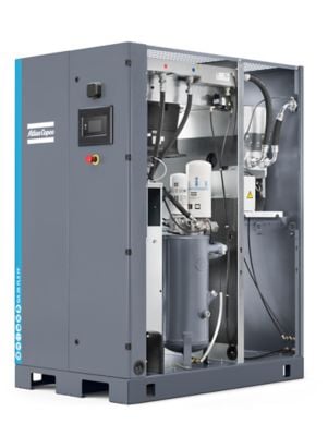 Atlas Copco 8153690476 GA26 FLX 26-kW-Zweidrehzahl-öleingespritzter Schraubenkompressor mit integriertem Kältetrockner - 13 bar, Bodenaufstellung - Bild 2