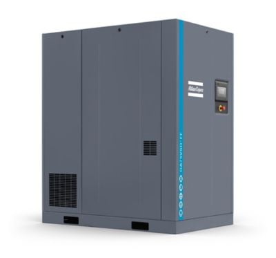 Atlas Copco 8153299527 GA75 VSD+ 75 kW wassergekühlter drehzahlgeregelter öleingespritzter Schraubenkompressor mit integriertem Kältetrockner - 13 bar, bodenmontiert