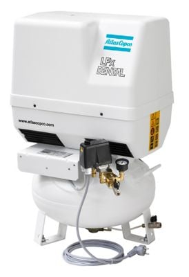 Atlas Copco 8115410170 LFxD1,0 Schallgedämpfter ölfreier Kompressor mit 24-l-Behälter - 10 bar, 1 PS