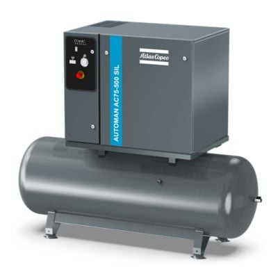 Atlas Copco 4116026350 AC75 Silent stationärer Riemenantrieb-ölgeschmierter Kolbenkompressor - 7,5 PS 500 l