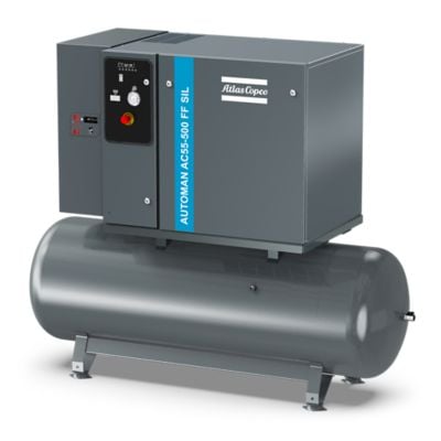 Atlas Copco 4116026319 AC55 leiser stationärer Keilriemen-ölgeschmierter Kolbenkompressor - 5,5 PS 500 l
