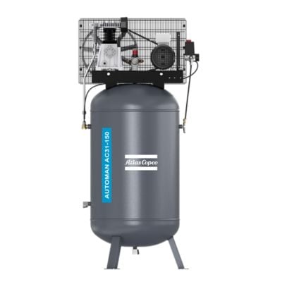Atlas Copco 4116028853 Automan AC31 1-stufiger professioneller Kolbenkompressor 150L