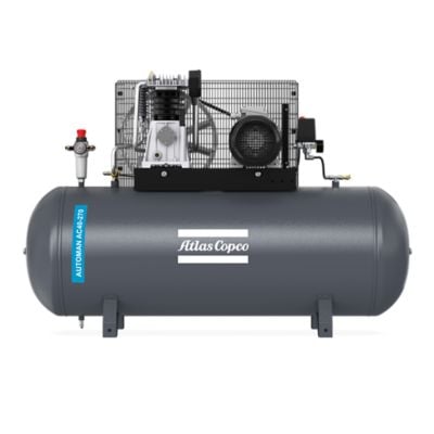 Atlas Copco 4116026637 Automan AC40 1-stufiger leiser Profi-Kolbenkompressor - 4 PS, 270 l Behälter