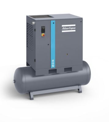 Atlas Copco 8153335541 Schraubenkompressor, 400 V / 50 Hz, öleingespritzt, luftgekühlt, auf Behälter