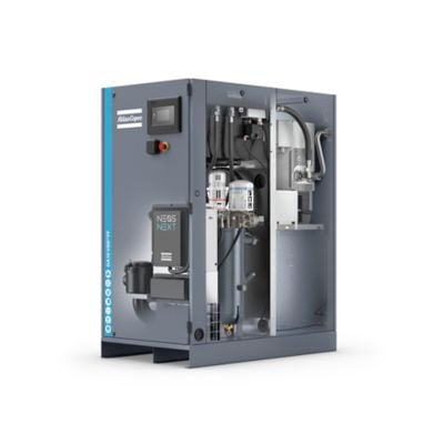 Atlas Copco 8153348009 GA15 VSDS 15 kW Best-in-Class drehzahlgeregelter öleingespritzter Schraubenkompressor mit integriertem Kältetrockner - 13 bar, bodenstehend