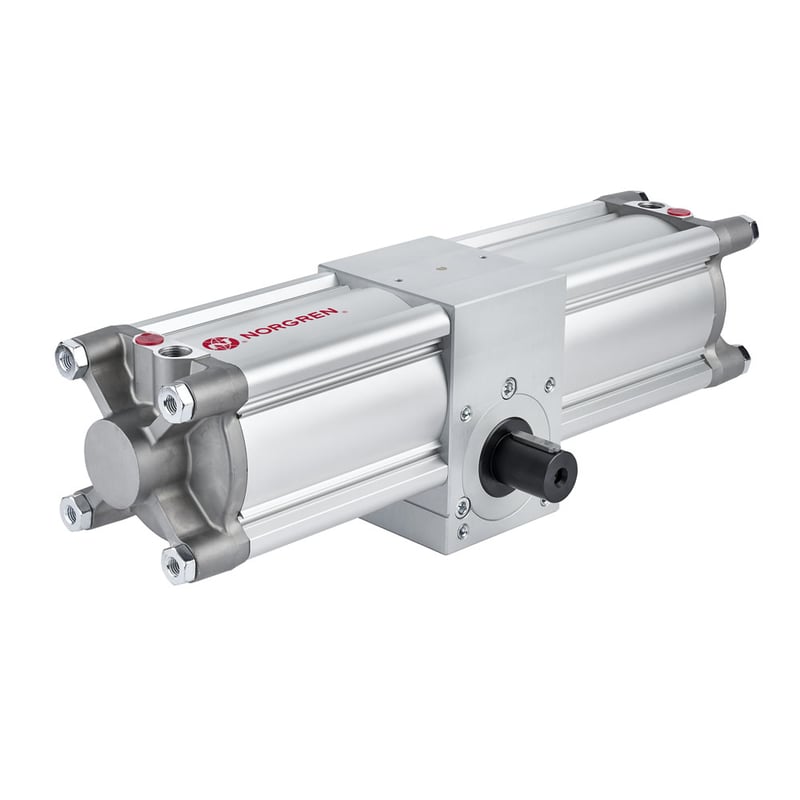 Norgren M/162032/MI/180 Drehantriebe mit Zahnstange und Ritzel, doppeltwirkend, Drehmoment 7.2 Nm, Drehwinkel 180 °