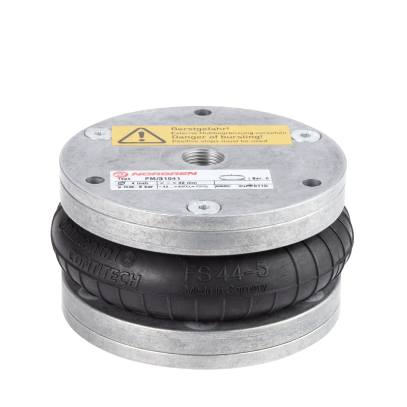 Norgren PM/31041 Balgzylinder, einfachwirkend, Durchmesser 4-1/2", Hub 40 mm