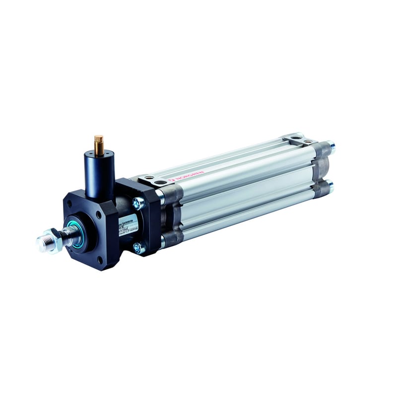 Norgren PRA/802063/L4/200 ISOLine Profilzylinder doppeltwirkender Zylinder, passive Feststelleinheit, 63 mm Durchmesser, 200 mm Hub