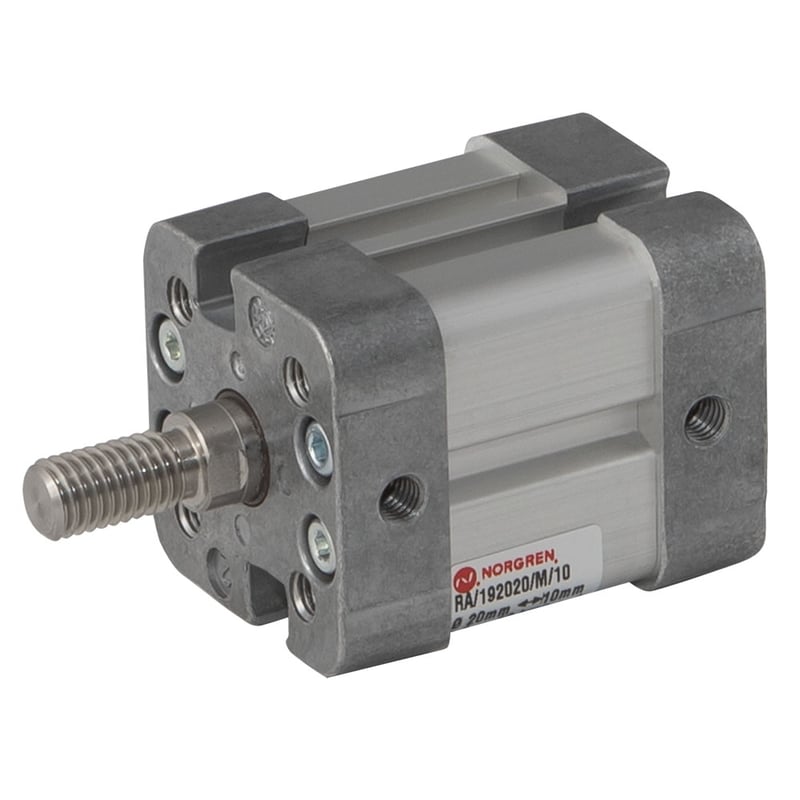 Norgren RA/192020/M/10 ISO Kompaktzylinder, doppeltwirkend, Außengewinde, 20mm Durchmesser, 10mm Hub