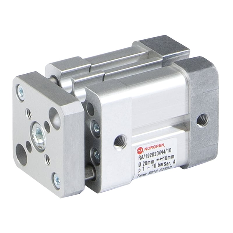 Norgren RA/192020/N4/10 ISO compact double acting cylinder, guiding, 20mm diameter, 10mm stroke