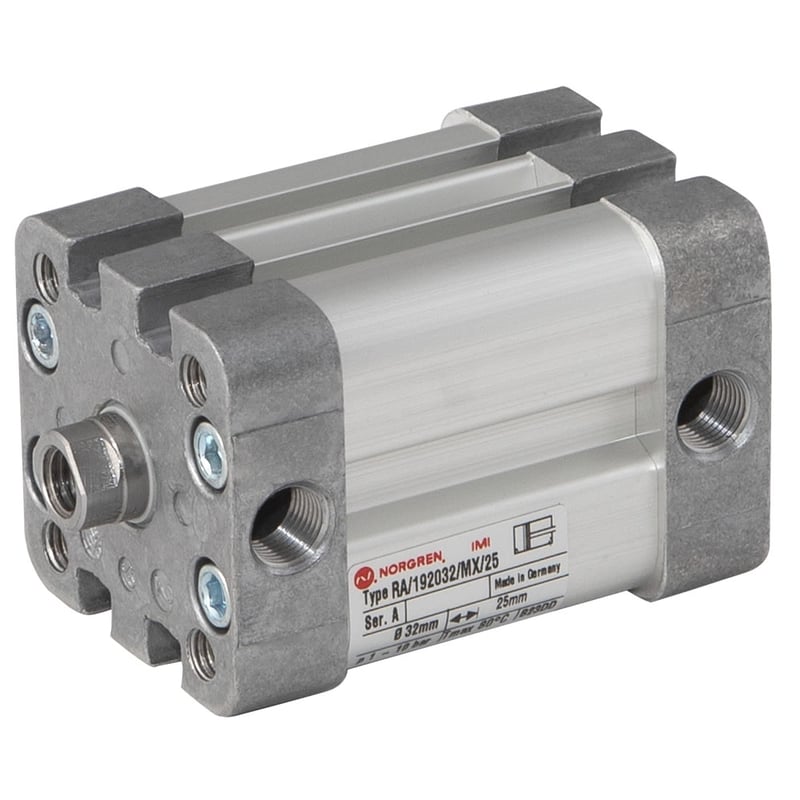 Norgren RA/192040/MX/EX/5 ISO Kompaktzylinder, doppeltwirkend, Innengewinde, 40mm Durchmesser, 5mm Hub, ATEX zertifiziert