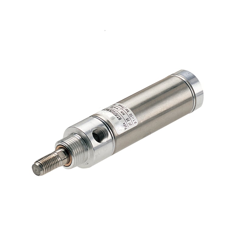 Norgren RT/57225/MC/320 Rundbauzylinder, doppeltwirkend, mit Zentralanschluss hinten und flachem ende, 25mm Durchmesser, 320mm Hub