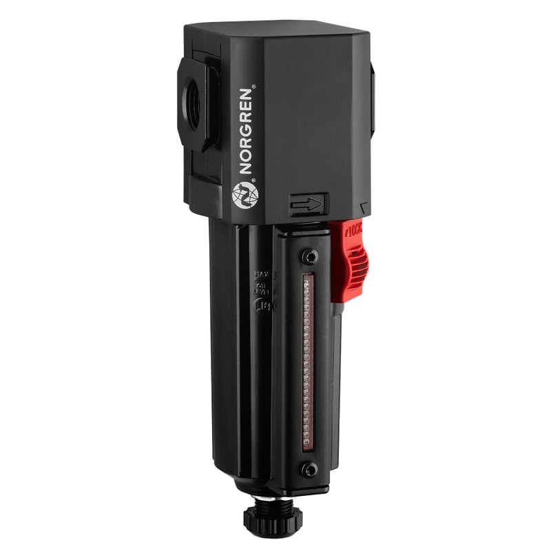 Norgren HF84C-4AN-MD0 Excelon Plus Hochleistungsfilter für Anwendungen bei extremen Temperaturen, 1/2 PTF, manuelle Entleerung