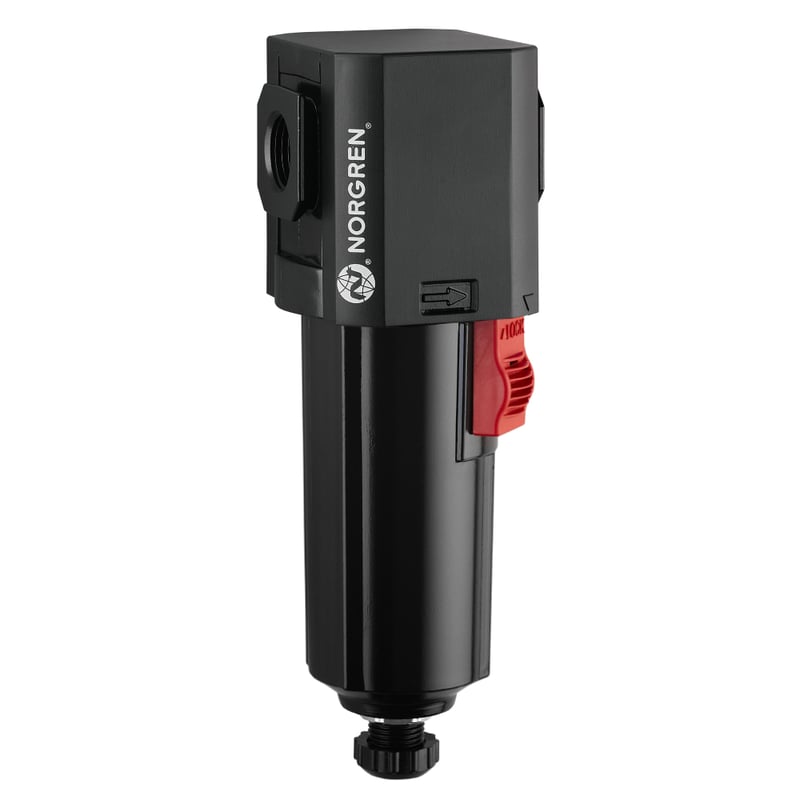 Norgren HF84C-3GN-MM0 Excelon Plus Hochleistungsfilter für Anwendungen bei extremen Temperaturen, G3/8, manuelle Entleerung