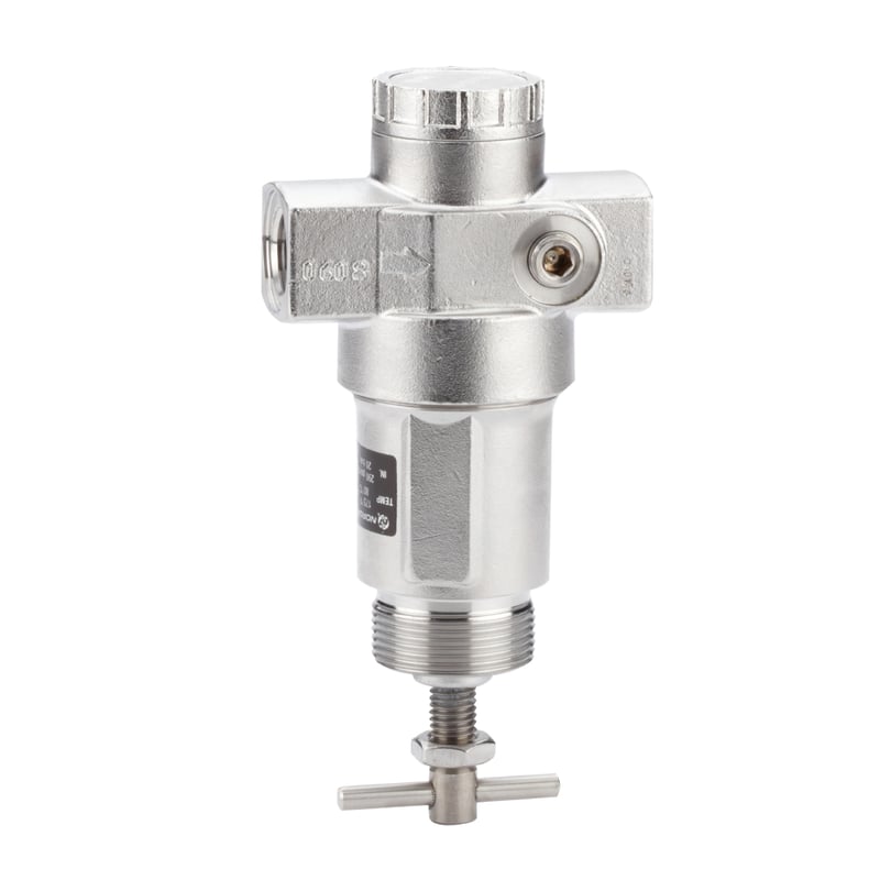 Norgren R22-401-RNFA Serie R22 Edelstahl - Druckregler, 1/2 PTF, 0-4 bar, ohne manometer