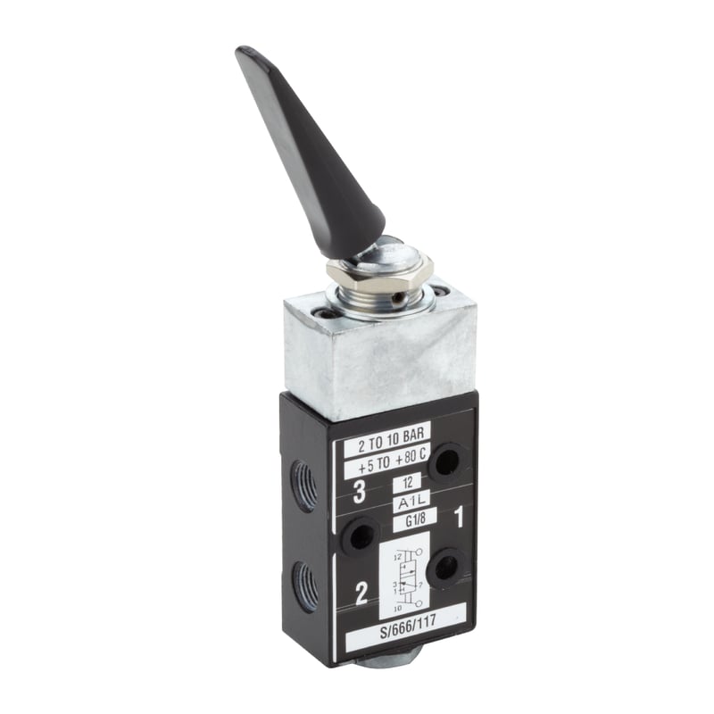 Norgren S/666/117 In-Line Wegeventile Manuell/Mechanisch