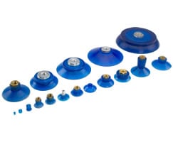 Norgren NVC-104-4.5 Multi bellows vacuum cup, 2.5" O/D, 3/8" NPT female, blue vinyl