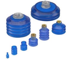 Norgren NVC-33A Multi bellows vacuum cup, 1.25" O/D, 1/4" NPT female, blue vinyl