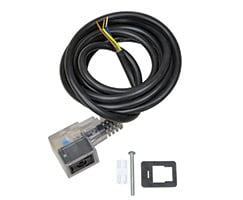 Norgren 54934-30 Connector, 6 foot molded cable, with indicator light surge suppression, 24V AC/DC, 22 mm coil