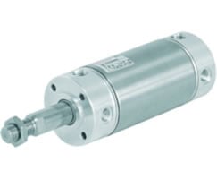 Norgren RT/57250/M/EX/10 Rundbauzylinder, doppeltwirkend, mit Zentralanschluss hinten und Gewindeende, 50mm Durchmesser, 10mm Hub, ATEX zertifiziert
