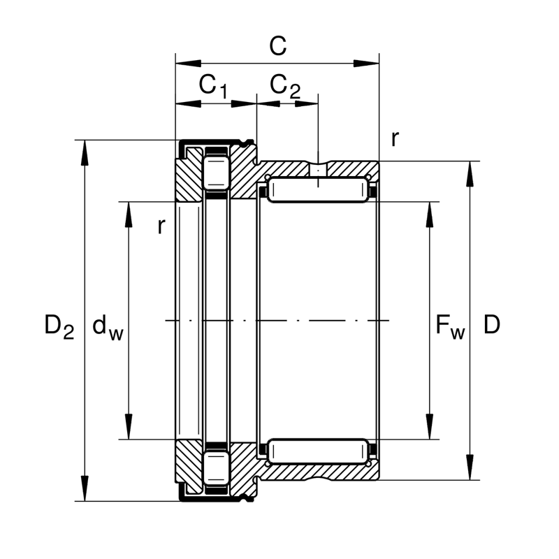 INA NKXR15-Z-XL Nadel-Axialzylinderrollenlager - Bild 3