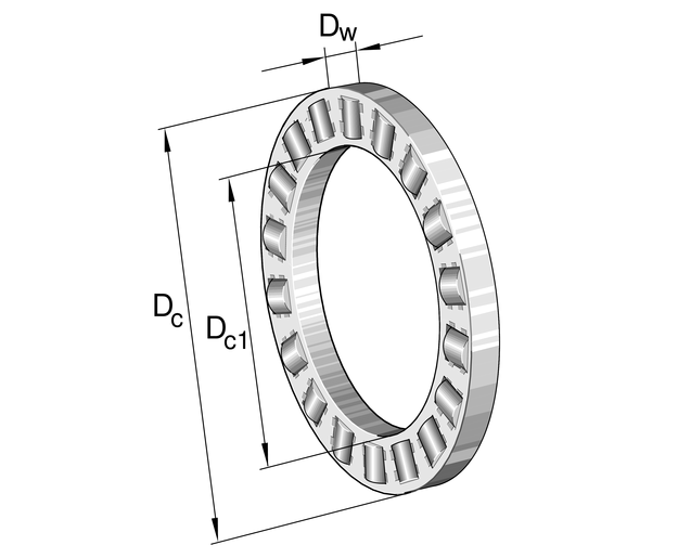 INA K81106-M/+6-8 Axial-Lagerrollenkranz - Bild 1