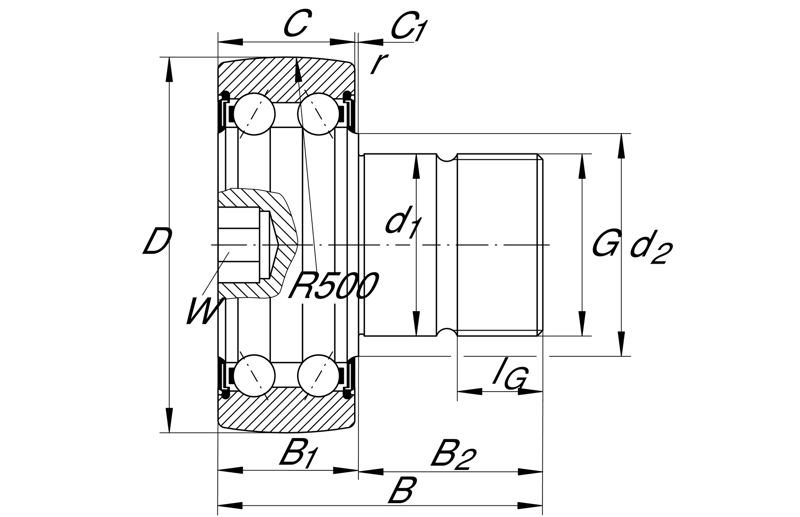 INA KR5202-2RS Zapfenlaufrolle - Bild 2