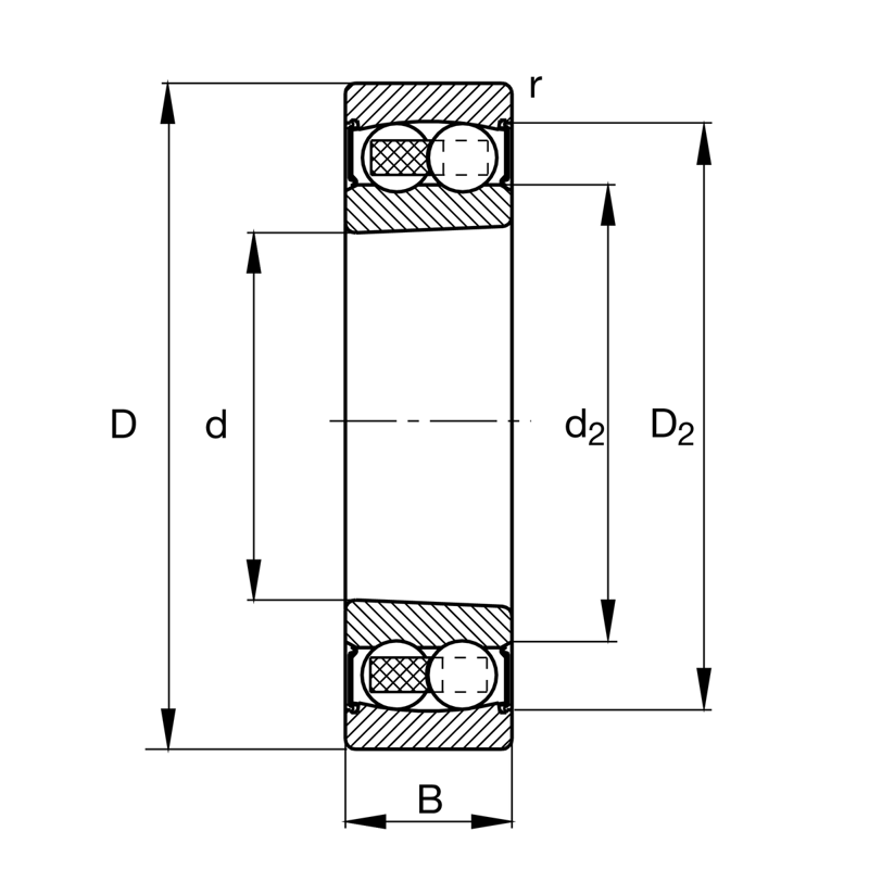 FAG 2206-K-2RS-TVH-C3 Pendelkugellager - Bild 2