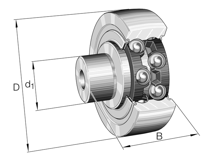 INA ZL5201-DRS Zapfenlaufrolle - Bild 1