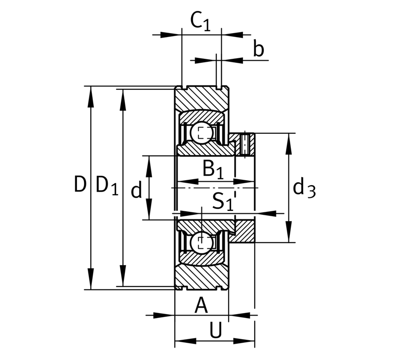 INA PE20-XL Spannlager - Bild 2