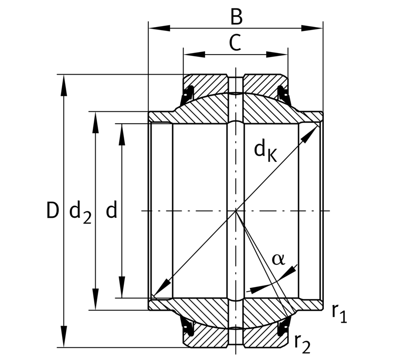 INA GE45-HO-2RS Gelenklager - Bild 2