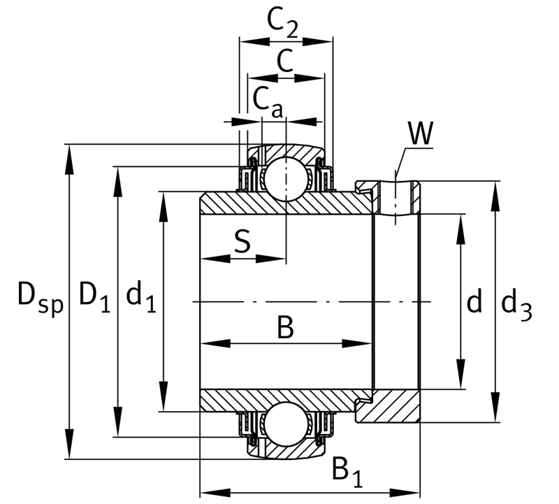 INA GE20-XL-KLL-B Spannlager - Bild 2