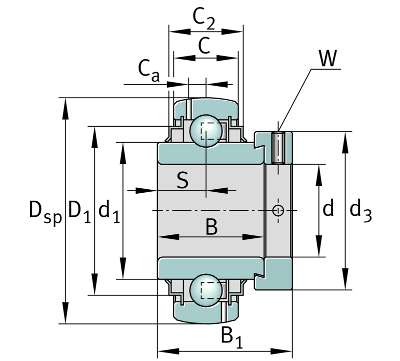 INA G1108-XL-KRR-B-AS2/V Spannlager - Bild 2