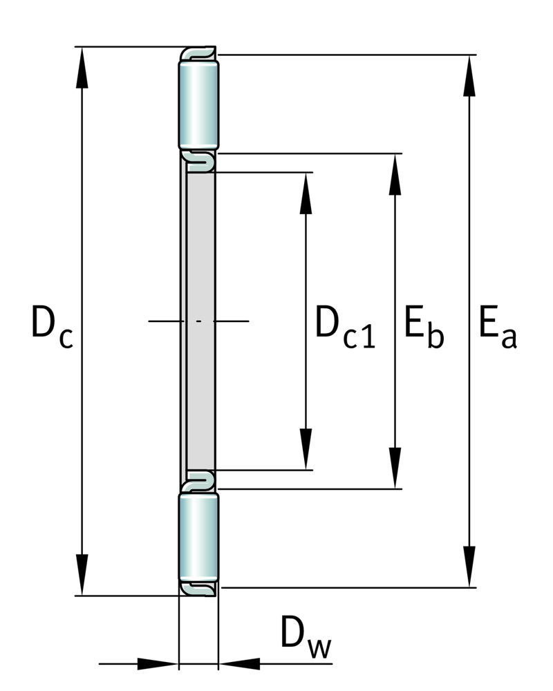 INA AXK2035-A/0-10 Axial-Nadelkranz - Bild 2