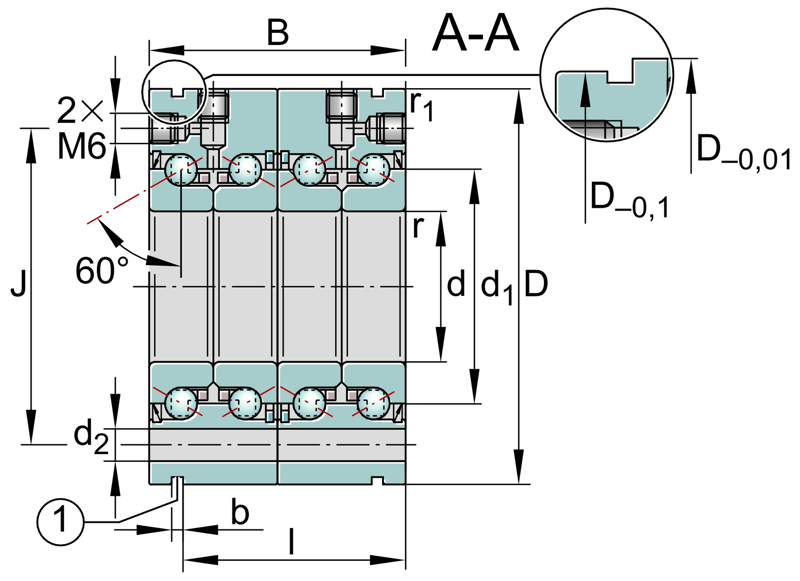INA ZKLF50115-2RS-2AP-XL Axial-Schrägkugellager - Bild 2