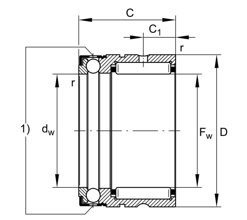 INA NX35-XL Nadel-Axialkugellager - Bild 3